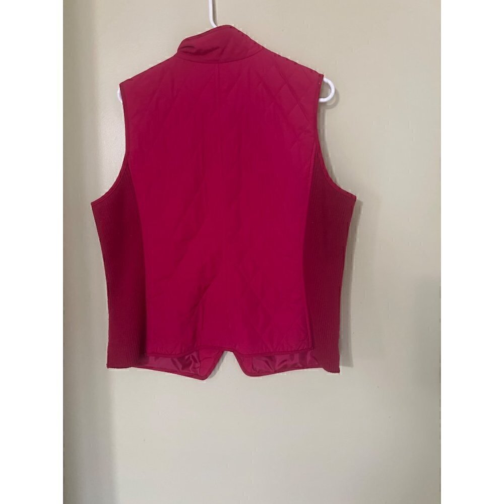 Talbots Puffer Vest Large Button Up - image 3